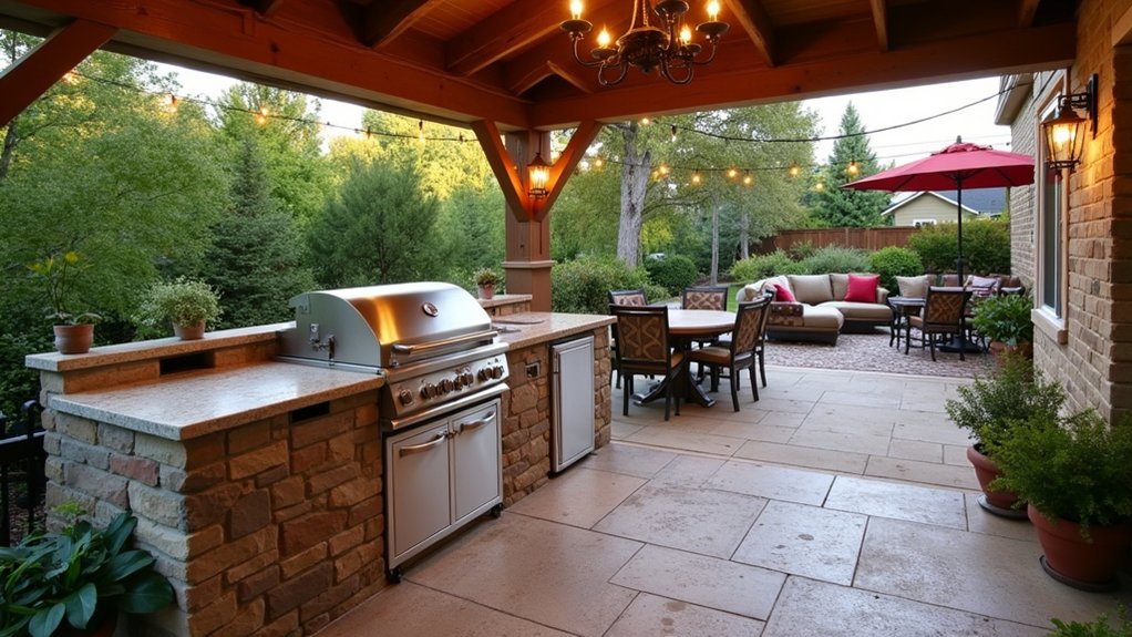 custom meridian outdoor kitchen